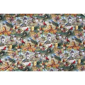 Bird House Modest Dwellings Cotton Fabric CP59071 Springs Creative - 44" x 54"